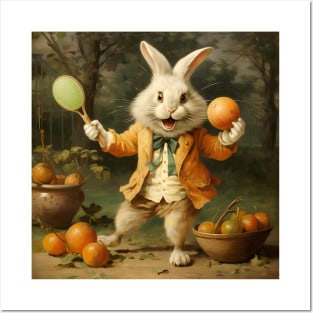 Easter Bunny And Pumpkins Posters and Art